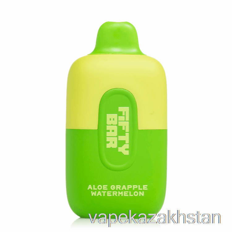 Vape Kazakhstan Fifty Bar 6500 Disposable Aloe Grapple Watermelon